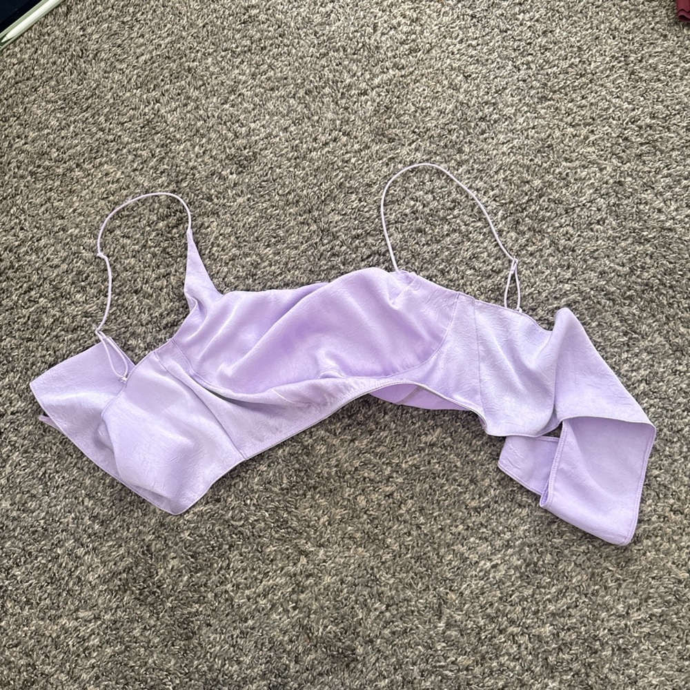 Urban Outfitters Light Purple Satin Top